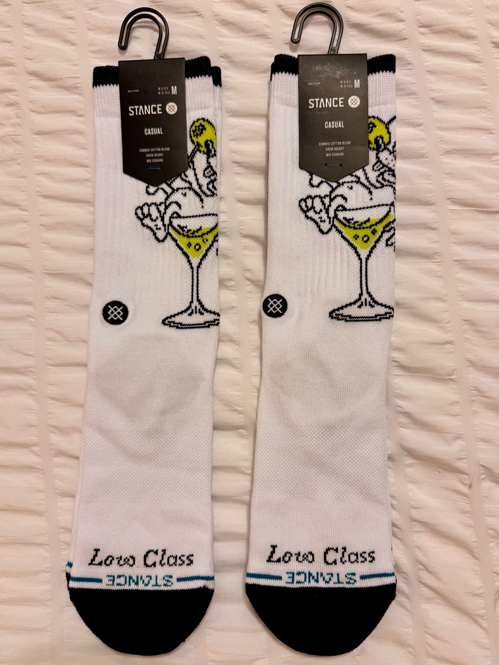 NWT Stance "High Quality Low Class Crew" Socks 2-Pair Bundle